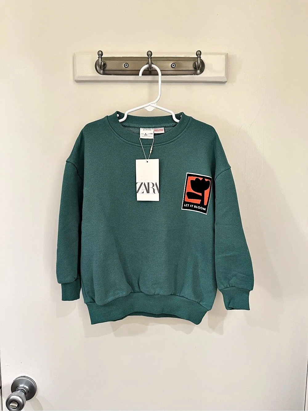 Zara Let It Bloom Flower Sweatshirt 6 Years NWT